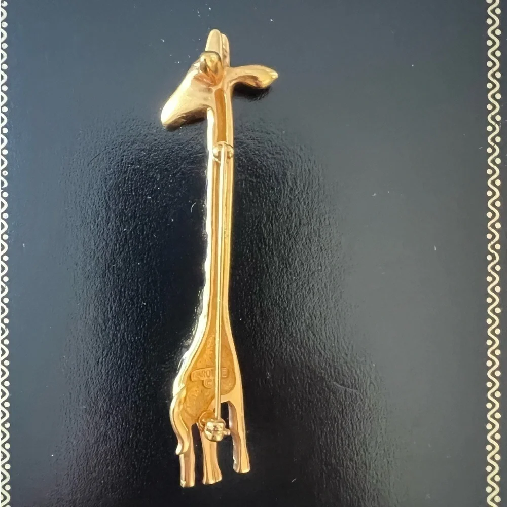 Vintage Carolee Gold/Black Giraffe Pin - Picture 5 of 9